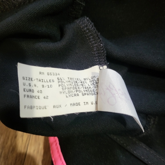 Vintage Backflips Neon Striped One Piece Swimsuit Union Made in USA Size 9/10 - Picture 7 of 8